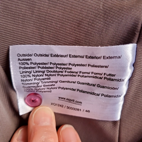 Esprit Dark Plum Paisley Patterned Skirt Size 10 - Picture 8 of 10